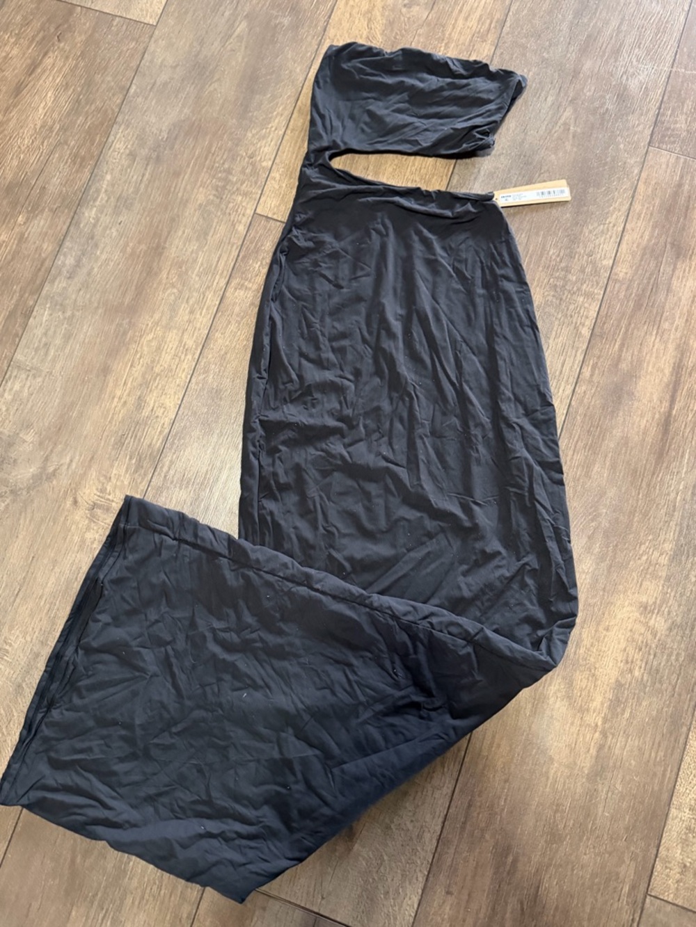 SKIMS Black One-Shoulder fits everybody long Dress XXS NWT